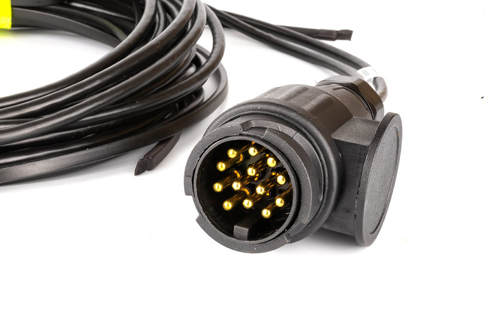 Instalación eléctrica MANTES, arnés para remolque de camión, 5,5 m, enchufe de 13 PIN, 2 bayonetas de 5 PIN
