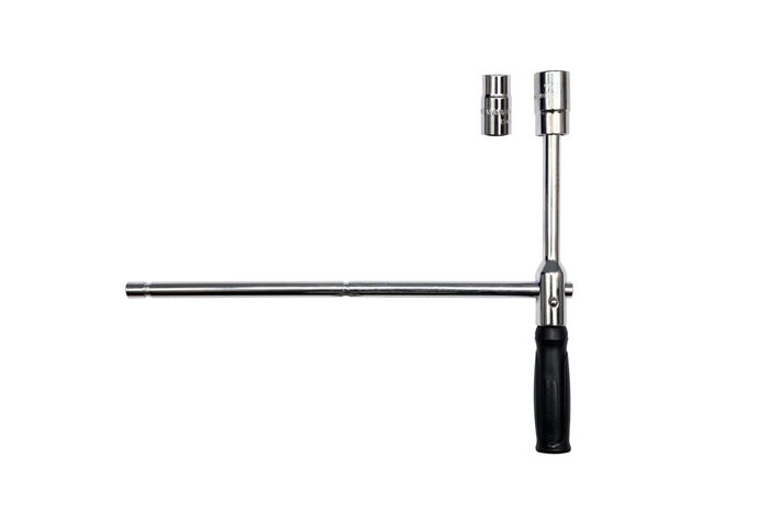 Llave plegable para ruedas de coche en estuche YATO YT-08035, vasos de 17-23 mm