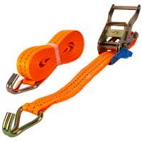 Cinta transportadora UNITRAILER de 5 m/35 mm/2 t de color naranja con tensor