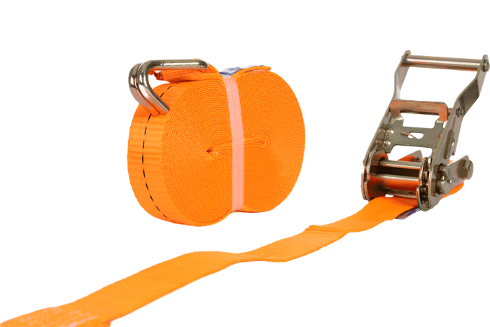 Cinta transportadora UNITRAILER de 10 m/25 mm/1 t de color naranja con tensor