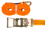 Cinta transportadora UNITRAILER de 8 m/35 mm/2 t de color naranja con tensor
