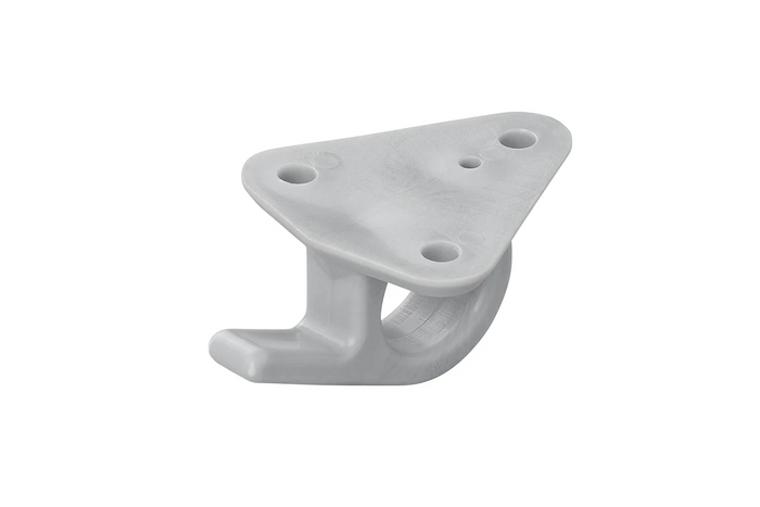 Gancho lateral de plástico ProPlus 342157V01 con ojal para asegurar lonas y correas de remolque.