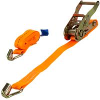 Cinta transportadora UNITRAILER de 2 m/25 mm/1 t de color naranja con tensor