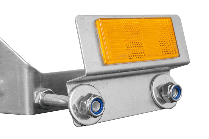 Soporte de montaje de rueda de repuesto para remolque UNITRAILER GARDEN KIPP con reflector