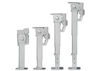 Juego de dos soportes extensibles con manivela y montaje ProPlus 361500 para remolque de plataforma plana de 1000 kg (290-460 mm)