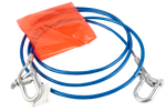 Cuerda de remolque con grilletes LAMPA cuerda de acero 3,5m/6mm/3t azul