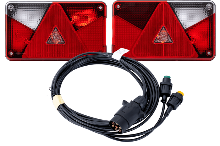 Luces traseras ASPÖCK MULTIPOINT V + arnés MANTES 4m 7PIN