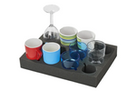 Soporte para vasos y tazas ProPlus 761472PM para caravana, de espuma suave, con capacidad para 12 vasos.