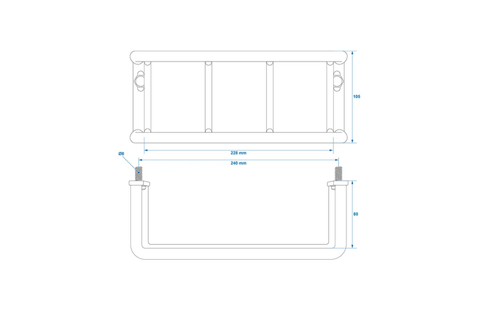 Rejilla protectora para luz trasera de remolque ProPlus, cubierta para luz trasera 228x105x80mm