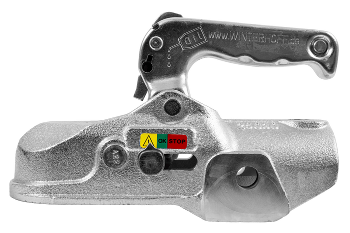 Enganche de bola WINTERHOFF WW 350-RB-K1414 para remolque de 3500 kg con barra de tiro de tubo de 50 mm, hierro fundido.