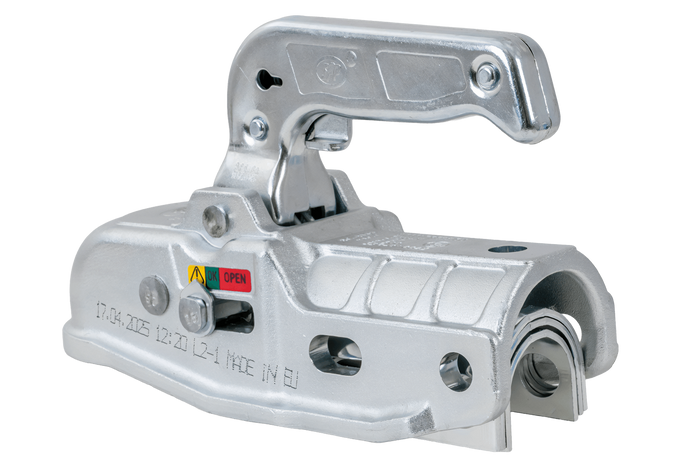 Enganche de bola STEELPRESS BC-3000C-00-00+Z2 para remolque de 3000 kg con barra de tiro de tubo de 35-50 mm, fundición gris