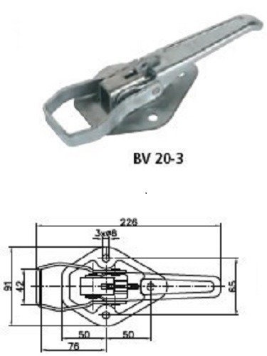 Enganche lateral con cierre WINTERHOFF BV 20-3 + BVG 20-A cierre lateral completo para remolque