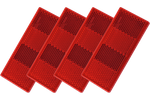 Reflectores de remolque autoadhesivos rojos 90x40 mm - juego de 4
