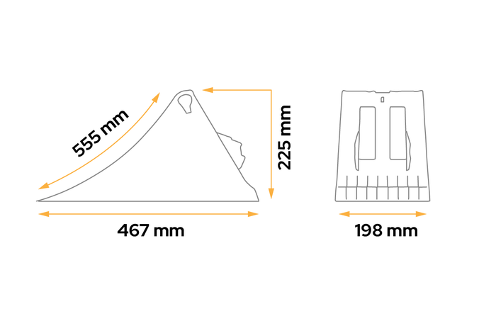 Calzo para rueda LOKHEN h: 225 mm E53 / completo con soporte