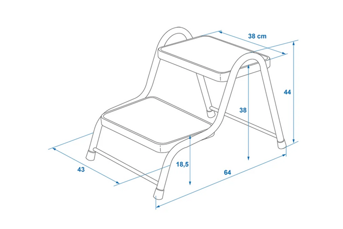 Escalón de dos peldaños ProPlus 360829V01 para remolque de caravana de 150 kg