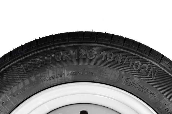 Rueda reforzada para remolque TIRE KENDA 155/70 R12C 104/102N KENDA RIM 4.5Jx12"H2 5x112 ET:20