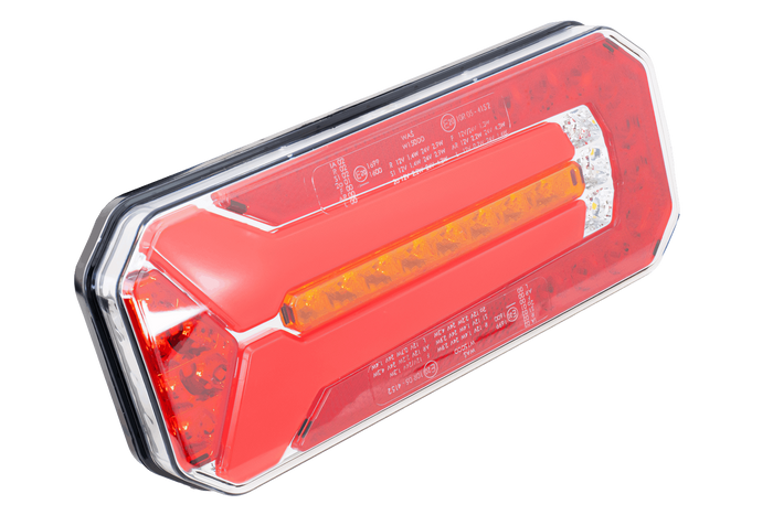 Luz trasera LED WAŚ W150DD universal con 6 funciones