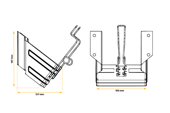 Soporte de montaje LOKHEN para calzo de rueda G46, galvanizado