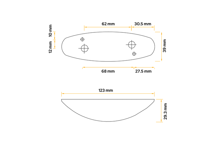 Lámpara de señalización universal ASPÖCK FLEXIPOINT II con carcasa gris