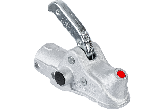 Enganche de bola AL-KO AK351 para remolque de 3500 kg con barra de tiro tubular de 60 mm, hierro fundido