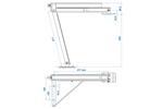 Soporte de esquina extensible ProPlus 361510, lado delantero derecho/trasero izquierdo del remolque, 600 kg, 460 mm