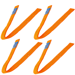 Juego de cuatro arneses de transporte para remolque UNITRAILER de 1 m/50 mm/4 t, color naranja.