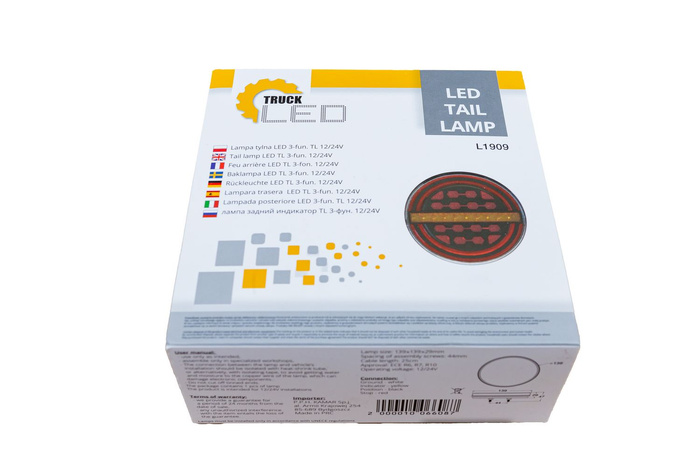 TruckLED L1909 Luz trasera LED, 3 funciones, universal