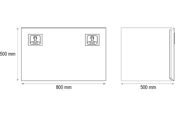 DAKEN caja de herramientas 8Z1340 Z13 800x500x500mm 180l