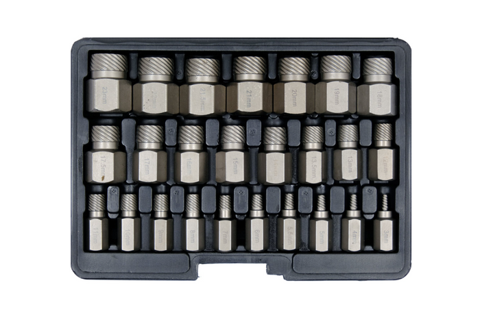 Extractores de tornillos para tornillos internos dañados YATO YT-06034 3-23mm 25uds.