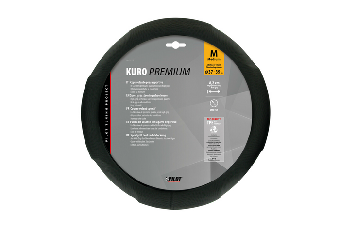 Funda de volante LAMPA KURO 37-39cm negra