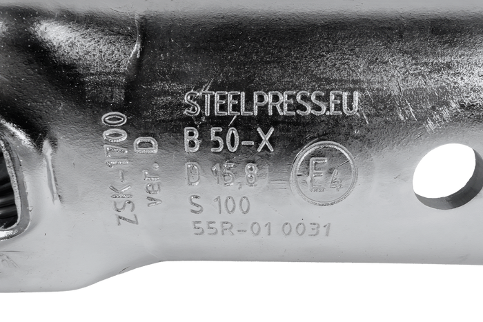 Enganche de bola STEELPRESS ZSK-1700D+Z2 para remolque de 1700 kg con barra de tiro tubular de 35-50 mm