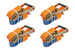 Juego de cuatro correas de transporte con tensor UNITRAILER 4m/50mm/5t