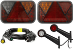 Juego de luces: luces traseras LED FRISTOM + luces de posición laterales LED HORPOL + arnés MANTES 5,2 m 7PIN