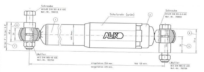Amortiguador AL-KO Octagon 900 -1600 kg verde