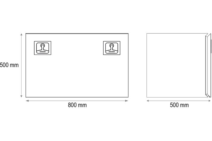 DAKEN caja de herramientas 8Z2340 Z23 800x500x500mm 180l