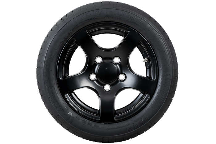 Rueda de remolque reforzada KENDA TIRE 195/50 R13C 104/102N LLANTA DE ALUMINIO STARCO negra 6Jx13"H2 5x112 ET:30