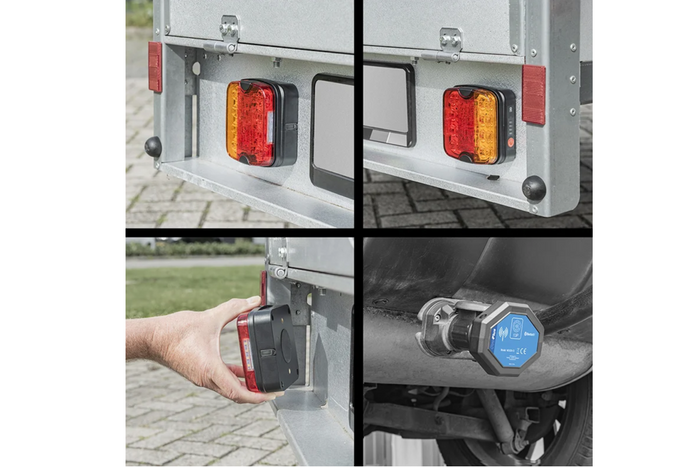 Luces traseras LED ProPlus de 13 pines, 4 funciones (izquierda + derecha), magnéticas, Bluetooth.