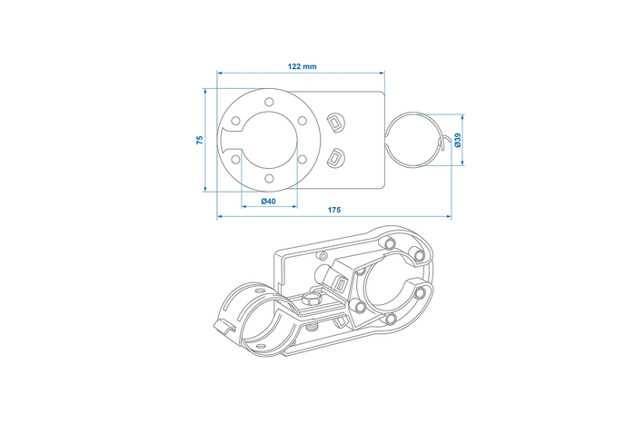 Soporte para enganche de remolque ProPlus 343535
