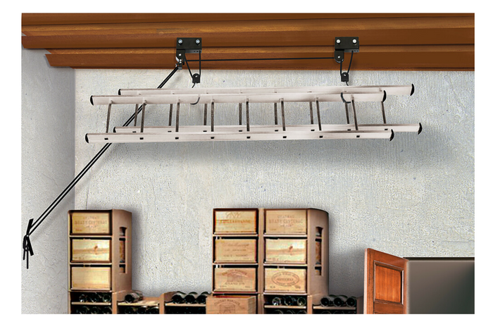 Soporte de almacenamiento de techo LAMP Garage Lift sistema suspendido 45 kg