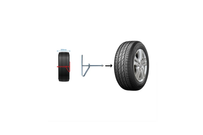 Juego de dos soportes de pared para ruedas ProPlus 390050