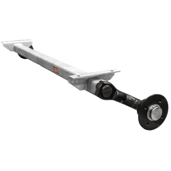 Eje sin freno KNOTT VG7-L para remolque de 750 kg, 1200 mm, 1650 mm, 4x100