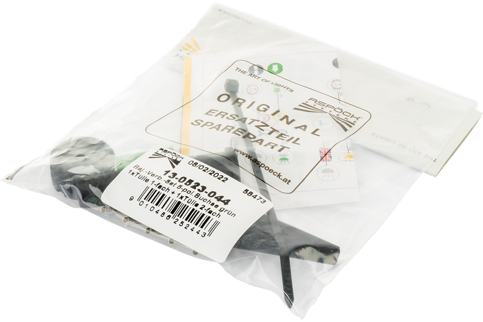 Conector ASPÖCK5-PIN bayoneta para pilotos traseros 12V verde