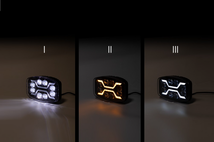 Reflektor drogowy LED X-SPIDER + poz /strobo amber