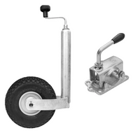 Rueda jockey con abrazadera de hierro fundido WINTERHOFF ST48-260LB+KLE48-G 150 kg 48 mm 500-710 mm