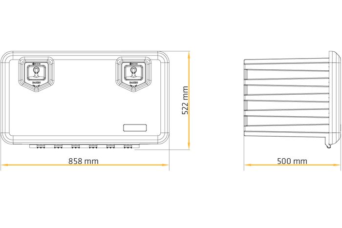 DAKEN 81206 ARKA caja de herramientas 858x522x500mm 134l
