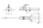Enganche de bola KNOTT K7.5-H+KZE7.5 con soporte y cable para remolque de 750 kg con barra de tiro tipo V.