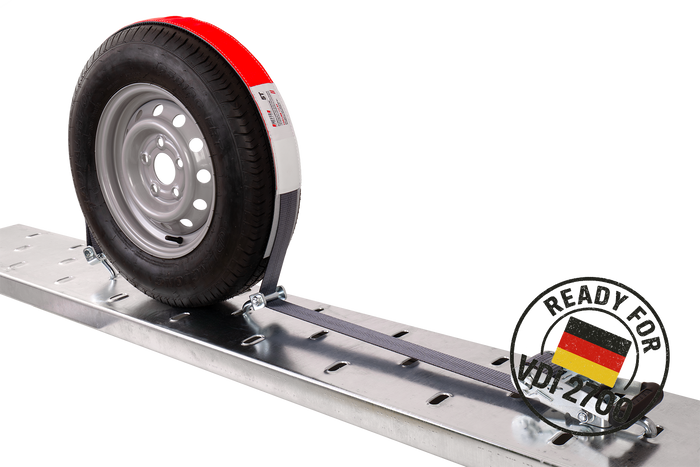 Correa de transporte para grúa HEFFA CARLINE 130, correa de sujeción de ruedas, 2,8 m/50 mm/5 t, VDI 2700