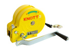 Cabrestante KNOTT 450 KG con cinta carcasa amarilla
