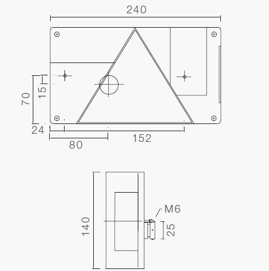 ASPÖCK Multipoint I cubierta de luz trasera derecha