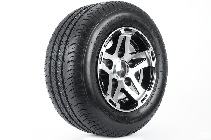 Juego de dos ruedas reforzadas para remolque LINGLONG TIRE 195/55 R10C 98/96N ALU UNITRAILER RIM 6Jx10" 5x112 ET:-4